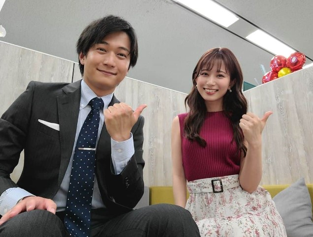德田聡一朗アナと海老原優香アナのツーショット