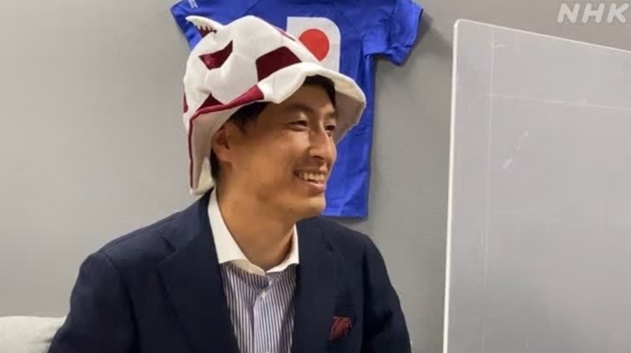W杯についてかたる西阪太志アナ