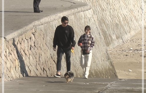 散歩をする大瀬良大地